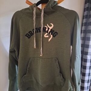 Browning Green Hoodie with Black Logo